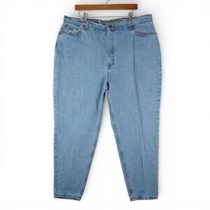 Vintage 90s Levi 550 Jeans Womens 22W High Rise Mom Denim Relaxed Tapered Leg